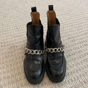 Black Leather Ankle Boots
